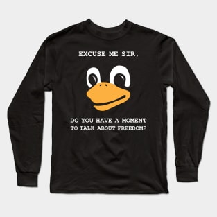 Lord and Saviour Tux Penguin Linux Religion Long Sleeve T-Shirt